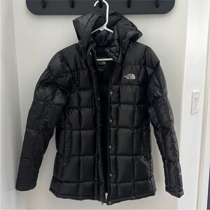 North Face 600 Puffer Trench Woman’s Size Small Goose Down *two holes see pics